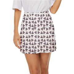 Happy Hound Funny Cute Gog Pattern Mini Front Wrap Skirt by dflcprintsclothing