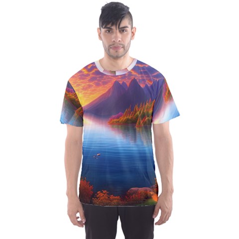 Immaculate Sunset Men s Sport Mesh Tee by GardenOfOphir