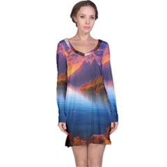 Immaculate Sunset Long Sleeve Nightdress by GardenOfOphir