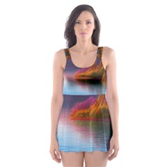 Immaculate Sunset Skater Dress Swimsuit by GardenOfOphir