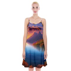 Immaculate Sunset Spaghetti Strap Velvet Dress by GardenOfOphir