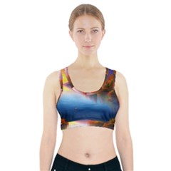 Immaculate Sunset Sports Bra With Pocket by GardenOfOphir