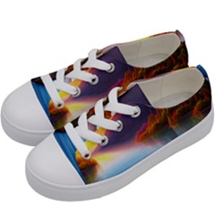 Immaculate Sunset Kids  Low Top Canvas Sneakers