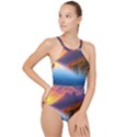 Immaculate Sunset High Neck One Piece Swimsuit View1