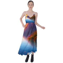 Immaculate Sunset Tie Back Maxi Dress by GardenOfOphir