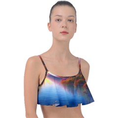 Immaculate Sunset Frill Bikini Top by GardenOfOphir