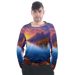 Immaculate Sunset Men s Long Sleeve Raglan Tee