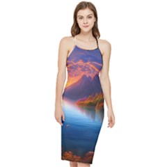 Immaculate Sunset Bodycon Cross Back Summer Dress