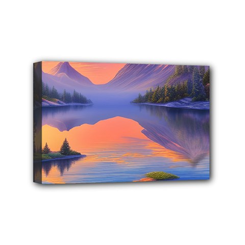 Loveliest Sunset Mini Canvas 6  X 4  (stretched) by GardenOfOphir