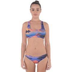 Loveliest Sunset Cross Back Hipster Bikini Set by GardenOfOphir