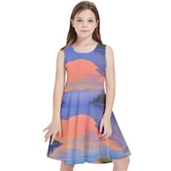 Loveliest Sunset Kids  Skater Dress by GardenOfOphir