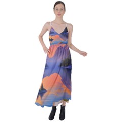 Loveliest Sunset Tie Back Maxi Dress by GardenOfOphir