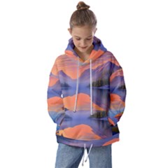 Loveliest Sunset Kids  Oversized Hoodie by GardenOfOphir