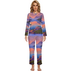 Loveliest Sunset Womens  Long Sleeve Lightweight Pajamas Set by GardenOfOphir