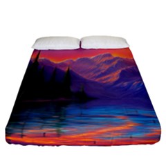 Magnificent Sunset Fitted Sheet (california King Size) by GardenOfOphir