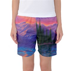 Magnificent Sunset Women s Basketball Shorts by GardenOfOphir