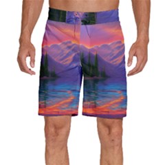 Magnificent Sunset Men s Beach Shorts by GardenOfOphir