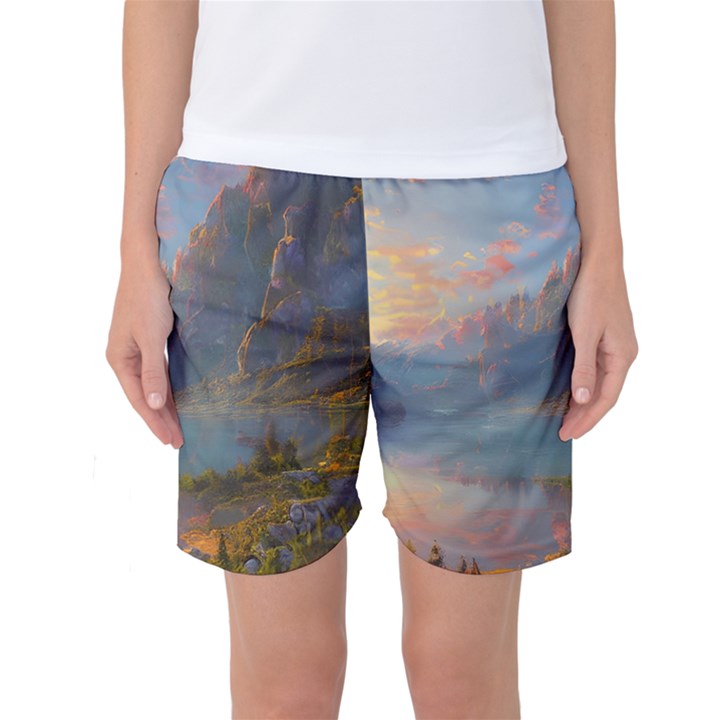 Marvelous Sunset Women s Basketball Shorts