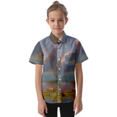 Marvelous Sunset Kids  Short Sleeve Shirt by GardenOfOphir