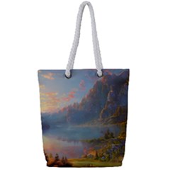 Marvelous Sunset Full Print Rope Handle Tote (small) by GardenOfOphir