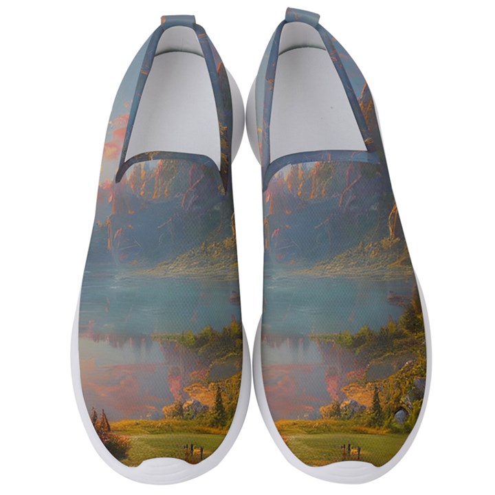 Marvelous Sunset Men s Slip On Sneakers