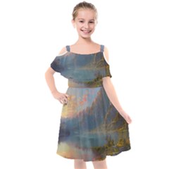 Marvelous Sunset Kids  Cut Out Shoulders Chiffon Dress by GardenOfOphir