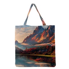 Opulent Sunset Grocery Tote Bag by GardenOfOphir