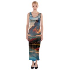 Opulent Sunset Fitted Maxi Dress by GardenOfOphir