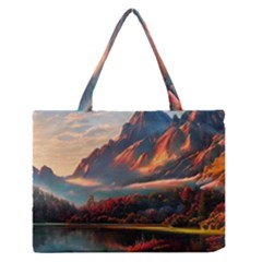 Opulent Sunset Zipper Medium Tote Bag