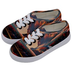 Opulent Sunset Kids  Classic Low Top Sneakers by GardenOfOphir