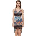 Opulent Sunset Wrap Frill Dress View1