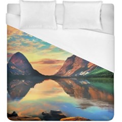 Portentous Sunset Duvet Cover (king Size) by GardenOfOphir