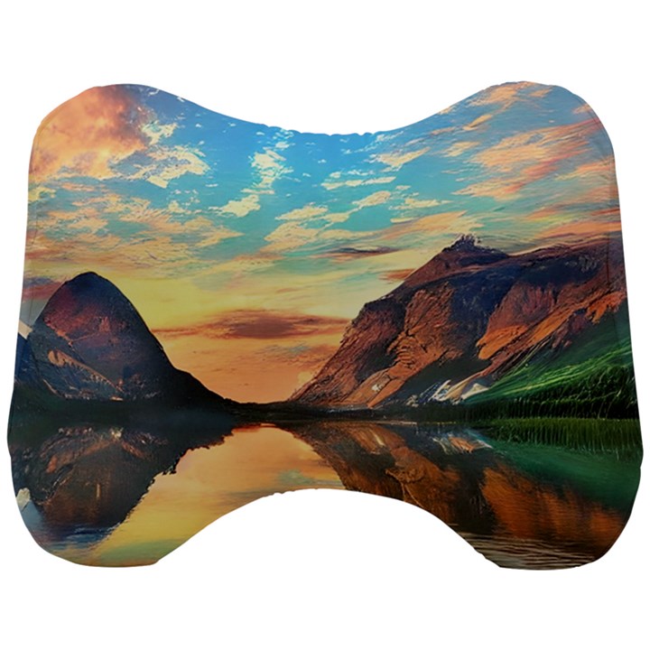 Portentous Sunset Head Support Cushion