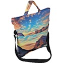 Portentous Sunset Fold Over Handle Tote Bag View1