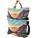 Portentous Sunset Fold Over Handle Tote Bag View2