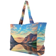 Portentous Sunset Simple Shoulder Bag by GardenOfOphir