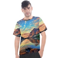 Portentous Sunset Men s Sport Top by GardenOfOphir