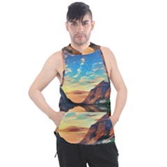 Portentous Sunset Men s Sleeveless Hoodie by GardenOfOphir