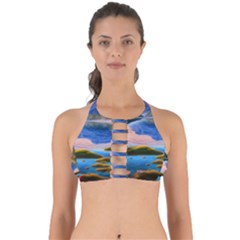 Romantic Lake Sunset Perfectly Cut Out Bikini Top