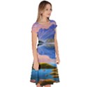 Romantic Lake Sunset Classic Short Sleeve Dress View3