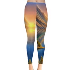 Remarkable Lake Sunset Leggings  by GardenOfOphir