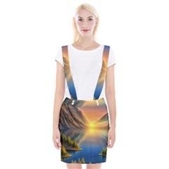 Remarkable Lake Sunset Braces Suspender Skirt by GardenOfOphir