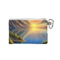 Remarkable Lake Sunset Canvas Cosmetic Bag (Small) View2