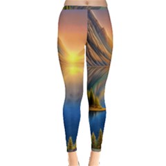 Remarkable Lake Sunset Inside Out Leggings by GardenOfOphir