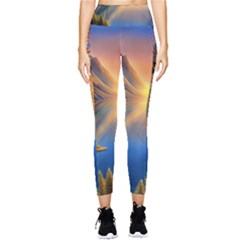 Remarkable Lake Sunset Pocket Leggings  by GardenOfOphir