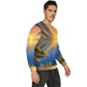 Remarkable Lake Sunset Men s Fleece Sweatshirt View3