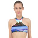 Solemn Soft Pastel Sunset High Neck Bikini Top View1