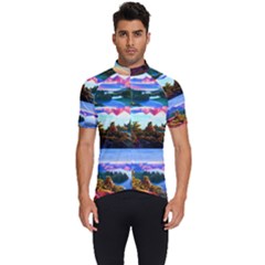 Solemn Soft Pastel Sunset Men s Short Sleeve Cycling Jersey