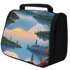 Somber Lake Sunset Full Print Travel Pouch (big) by GardenOfOphir