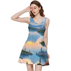 Somber Lake Sunset Inside Out Racerback Dress by GardenOfOphir